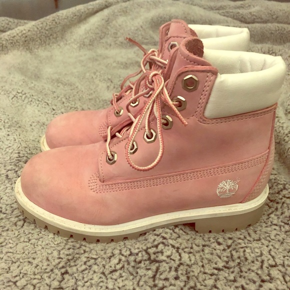 girls pink timberland boots